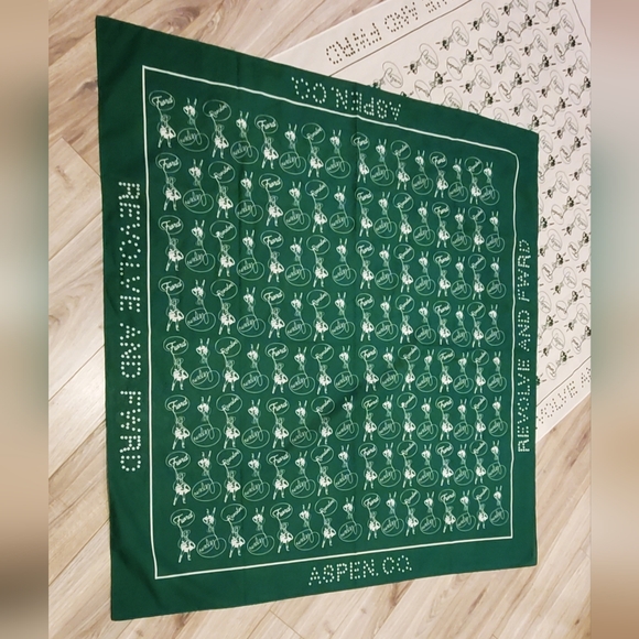 Revolve+FWRD, Aspen Set Of 2 Scarves, Cowgirl/Roping/Lasso, 43", Green/White - Picture 6 of 16